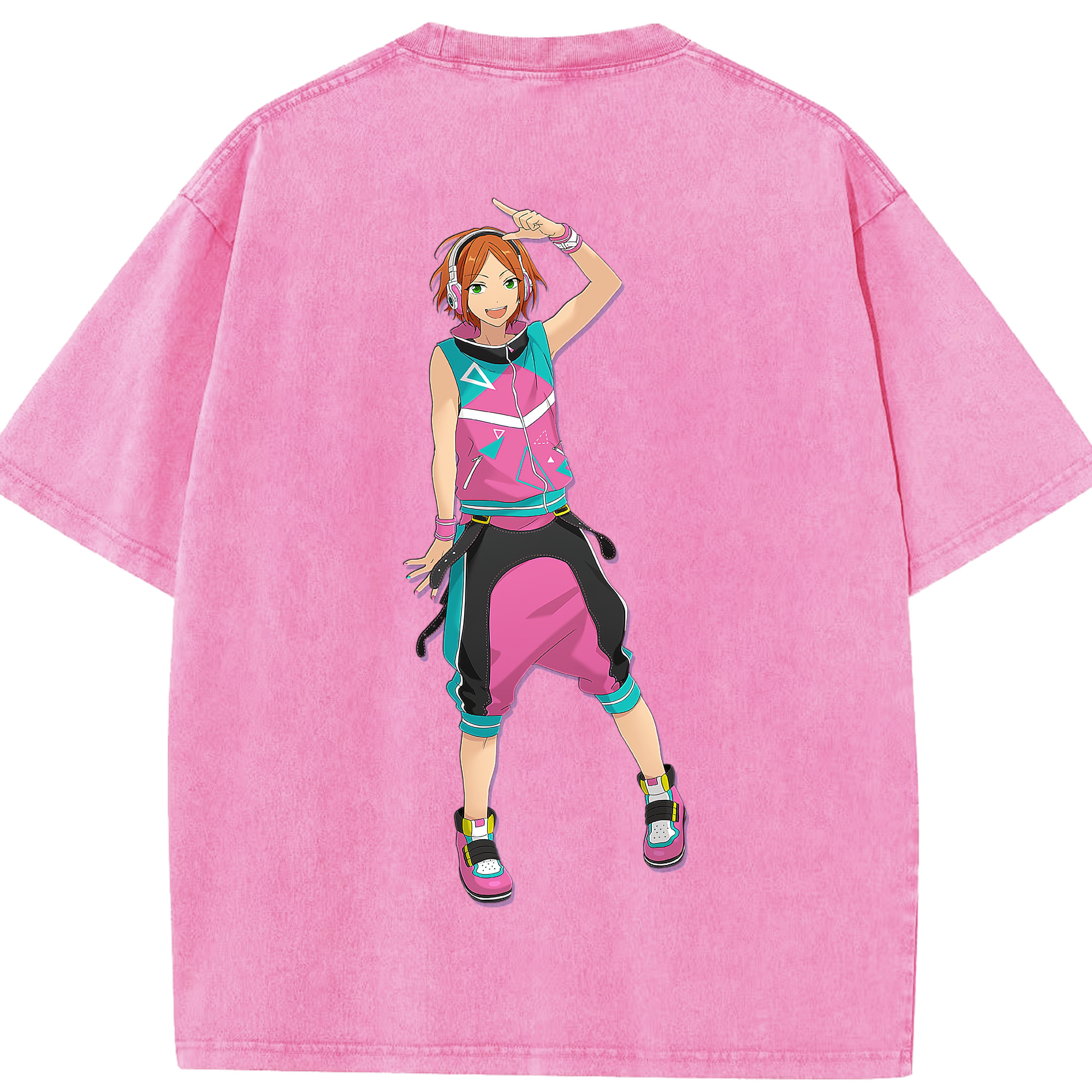 （画像用） あんさんぶるスターズ! Ensemble Stars 綿100% ヴィンテージ風 半袖Tシャツ（背面プリント）
